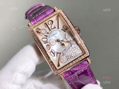 2019 Copy Franck Muller Long Island Rose Gold Diamond Watch 26mm